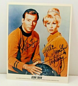 Rare Star Trek Shatner Whitney Kirk Rand Hand Signed Autographed 8x10 Photo