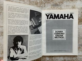 RARE YAMAHA DONNY OSMOND ORGAN METHOD music book 1973 3