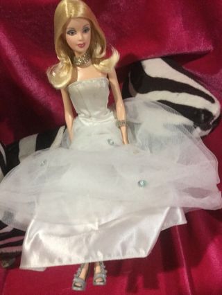 Barbie Fashion Fever? Jewelry Rare Face Very Htf Gorgeous Doll Gown Shoes Bride