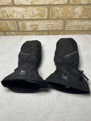 Dakine Gore Tex Kids Unisex Ski Mittens Rare Black Gloves Size K/l Age 8 - 10