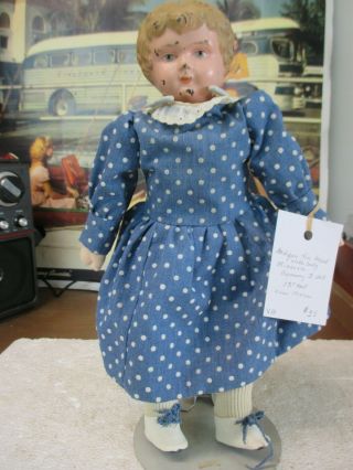 Antique German Minerva Tin Doll Head W/cloth Body 3