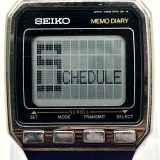 VINTAGE 1984 Seiko “Memo Diary” UW02 - 0010 With Keyboard Dot Matrix Rare BAD COIL 3