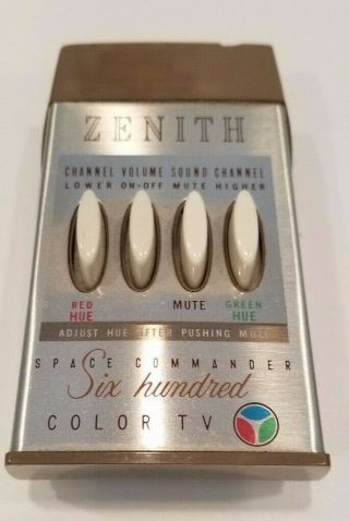 Rare Vintage Zenith Space Commander Six Hundred 600 Color Tv Remote Control