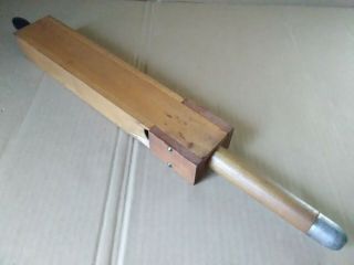 Antique Wooden Pipe Organ Flute F? 22” Inch Long Wood W/metal Tip Vtg Steam Punk