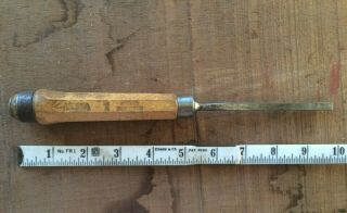 Vtg Ulmia West Germany Woodworking Chisel Antique Old Wood Handle Rare Tools
