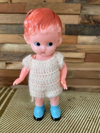 Vintage Knickerbocker Plastic Co.  Jointed Arms Baby Girl Doll