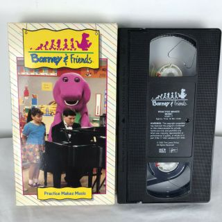 Vtg VHS Barney & Friends: Practice Makes Music Rare Time Life Video Cassette 3