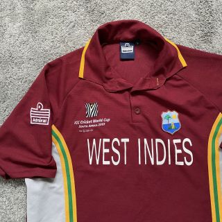 Rare Retro 2003 Icc World Cup West Indies Cricket Shirt Size Large Amiral Mens