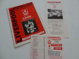 Liverpool Fc 1989 - 90 Rare Official Club Issued Brochure / Autograph Sheet