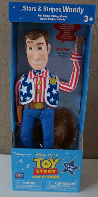 Rare Toy Story And Beyond Stars And Stripes Woody Mib And