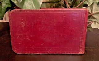 1879 - 1881 Antique Victorian AUTOGRAPH BOOK LEATHER COVER,  DIE CUTS 2