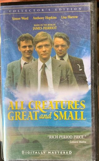 All Creatures Great And Small (vhs) Rare 1975 Movie W/ Anthony Hopkins
