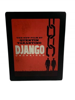 Django Unchained (blu - Ray,  Dvd,  Bonus Disc 2014) Rare Steelbook