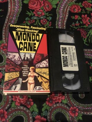 Rare Oop Unrated Mondo Cane Vhs Video Tape Cult Horror Documentary Shock Gore