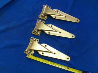 Vintage 12 " Brass Hinges From Walk In Cooler 1940 