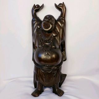 Laughing Buddha Hand - Carved Asian Chinese Wood Carving Vintage / Antique No Mark