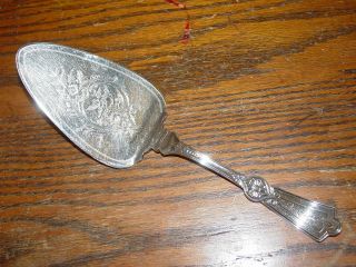 Antique Pie Pastry Server Silver Plate Holmes Booth & Haydens Roman Pattern 1884