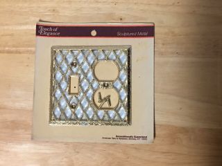 Vintage Gold White Color Light Switch Plate Cover