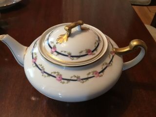 Antique Limoges Teapot,  Gold/roses,  M.  Redon,  Stunning
