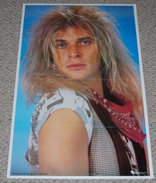 Van Halen David Lee Roth Diver Down Close Up Pose Poster 1982 Pegasus Germany