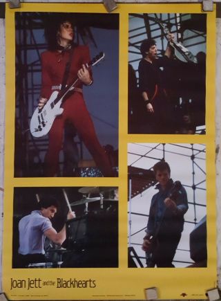 Joan Jett Poster Bi - Rite 1983 Approx 20 X 28 / Rare