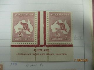 Kangaroo Stamps: 2/ - Maroon Variety C Of A Watermark - Rare - (h440)