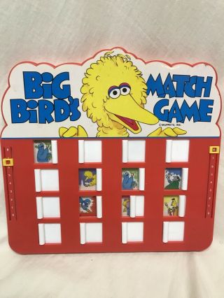 Very Rare Vintage Sesame Street Matching Game 1989 Big Bird’s Match Game