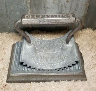 Vintage Patent 1866 Geneva Hand Fluter Fluting Pleat Iron Sad Iron Antique