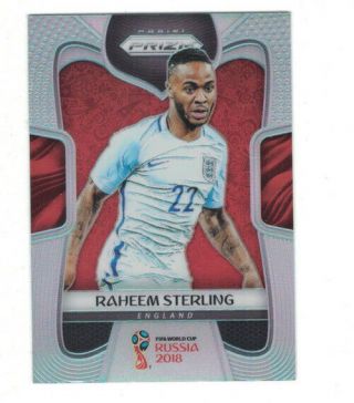 Raheem Sterling 2018 Panini Prizm World Cup Russia Silver Refractor England Rare