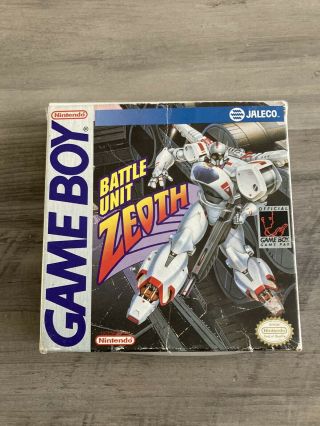 Rare Boxed Battle Unit Zeoth (nintendo Game Boy) - Complete With All Paperwork