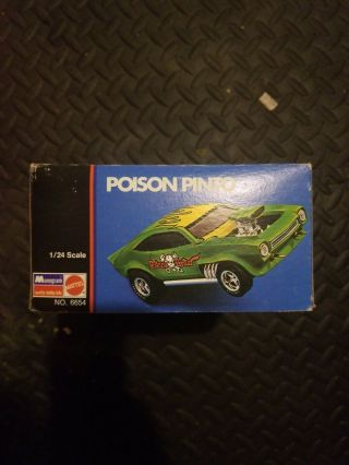 RARE MONOGRAM TOM DANIELS POISON PINTO Green VTG 1971 Model Kit box only 3