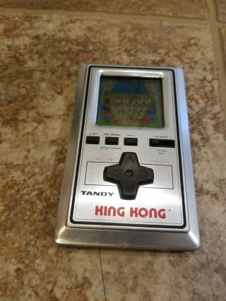 Rare Tandy King Kong Vintage 1984 Electronic Lcd Game (missing Battery Cover)