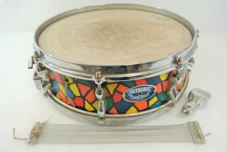 Autocrat Snare Drum Vintage Rare John Grey Colorful Made In England Slingerland