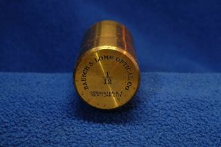 Bausch And Lomb B&l Microscope Objective Container Brass 1/12 Antique