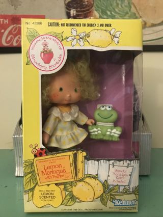 Vintage Strawberry Shortcake Doll Lemon Meringue With Frog Frappe 43380