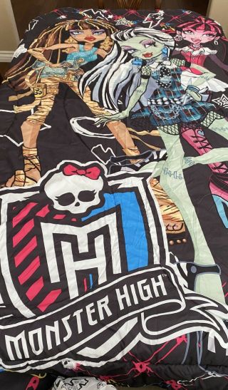 Monster High Comforter Blanket Teen Bedding Twin 85 X 63 Dolls Rare Imaginative