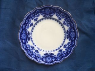 Antique Crumlin Flow Blue 10” Dinner Plate Myotts England