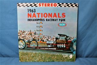 Rare Vintage 1963 Indy Drag Racing Nationals The Big Go Record Album Nhra