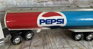 RARE Vintage Nylint Pepsi Cola Trans Tanker Semi 18 Wheeler Pressed Steel EUC 3