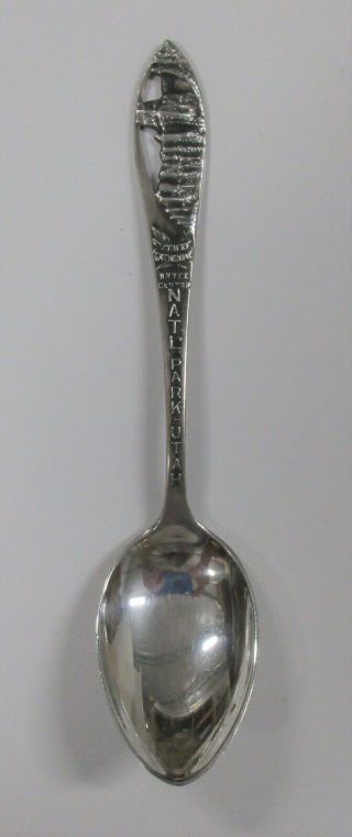 The Cathedral Bryce Canyon National Park Utah Sterling Silver Souvenir Spoon
