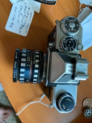Edixa Reflex 35mm German SLR with A Schacht Travenar 50mm f2,  8 Rare User 2