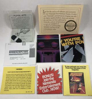 Rob The Robot Nintendo Nes Inserts Only Rare Poster Lens Booklet