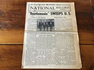 Rare 1964 Promo The Beatles Capitol Records Publication The National Record News