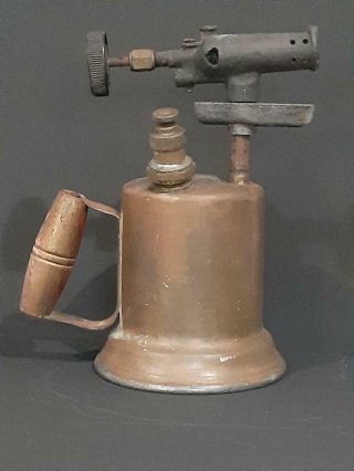 Vintage Otto Bernz Co Gasoline Blow Torch Brass Antique Tool