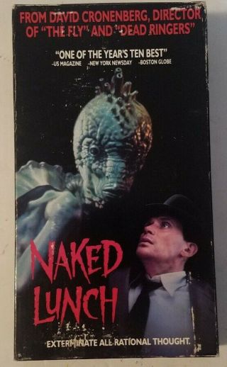 Naked Lunch Vhs David Cronenberg,  Peter Weller 1992 Vtg Htf Rare