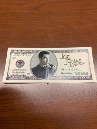 Joe Jonas 30th Birthday Cash Rare Collectible