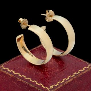 Antique Vintage Art Deco 14k Yellow Gold Filled Gf Carla Corp Hoop Earrings 5.  6g