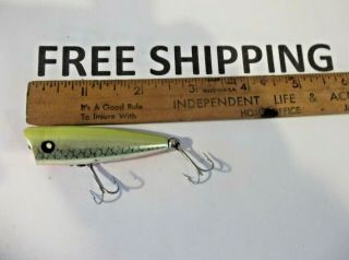 Vintage Heddon Tiny Chugger Spook Rare Color Topwater Fishing Lure Tackle