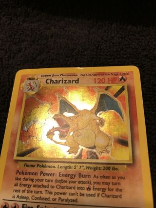 Pokemon Charizard 4/102 Base Set Unlimited Holo Rare Foil 1999 WOTC Card LP 2