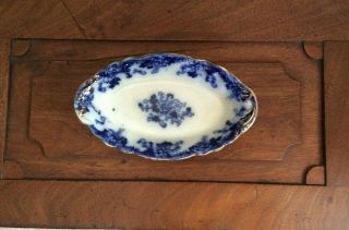 Royal Burgess Antique 1800s Flow Blue Transfer Plate Dish Bowl